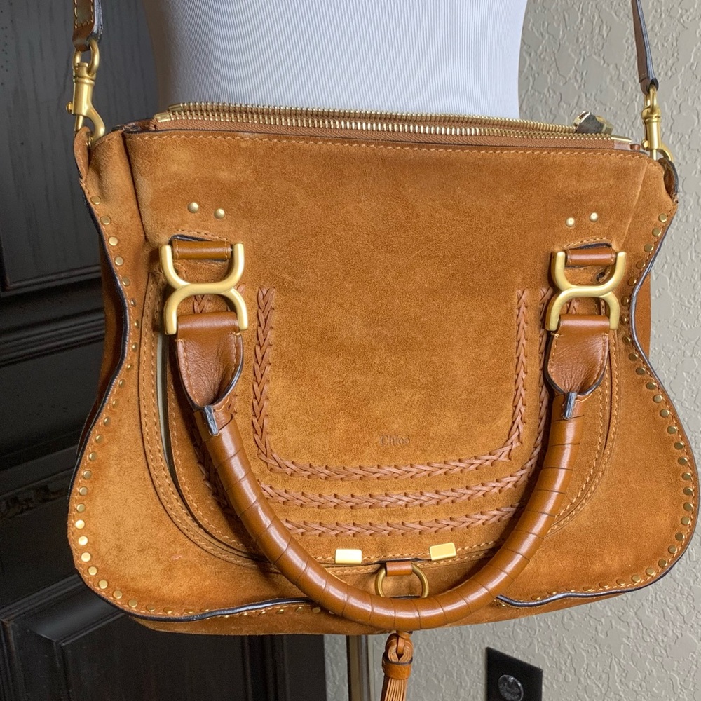 ❤️SOLD❤️ EXTRA PICS CHLOE MARCIE SUEDE EUC MEDIUM more pics